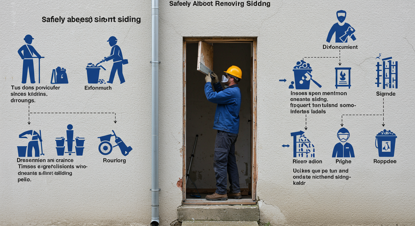 Contractor Removing Asbestos Siding