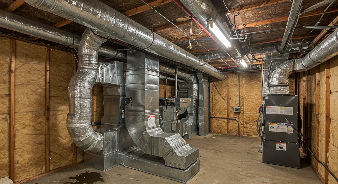 A well-maintained crawl space with proper ventilation and insulation.